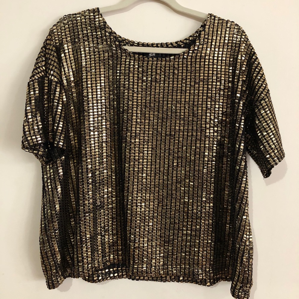 H&M Metallic Top